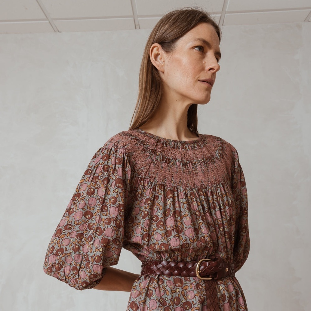 NWOT Indi & Cold Embroidered Yoke Dress - Size M